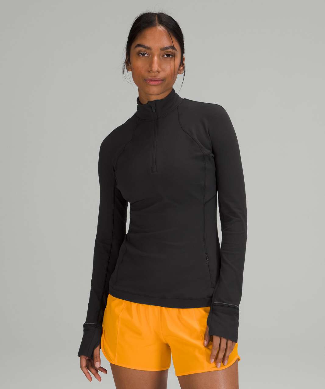 Lululemon Its Rulu Run Half Zip - Black - lulu fanatics