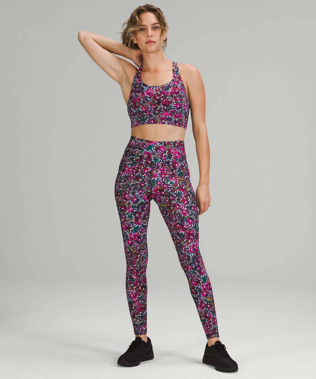 Lululemon Base Pace High-Rise Fleece Tight 28 - Floral Electric Multi -  lulu fanatics