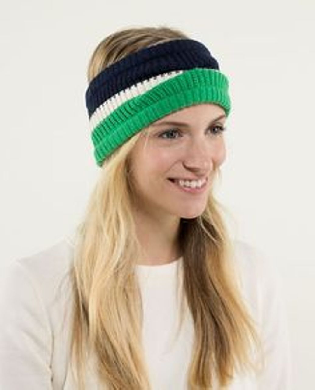 Lululemon Falling Freely Ear Warmer - Green Bean / Angel Wing / Inkwell