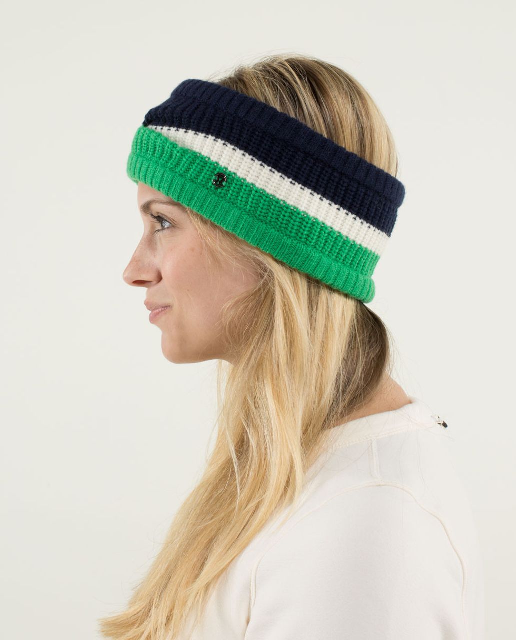 Lululemon Falling Freely Ear Warmer - Green Bean / Angel Wing / Inkwell