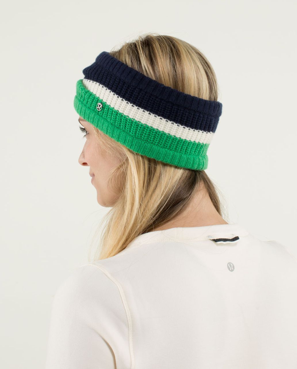 Lululemon Falling Freely Ear Warmer - Green Bean / Angel Wing / Inkwell