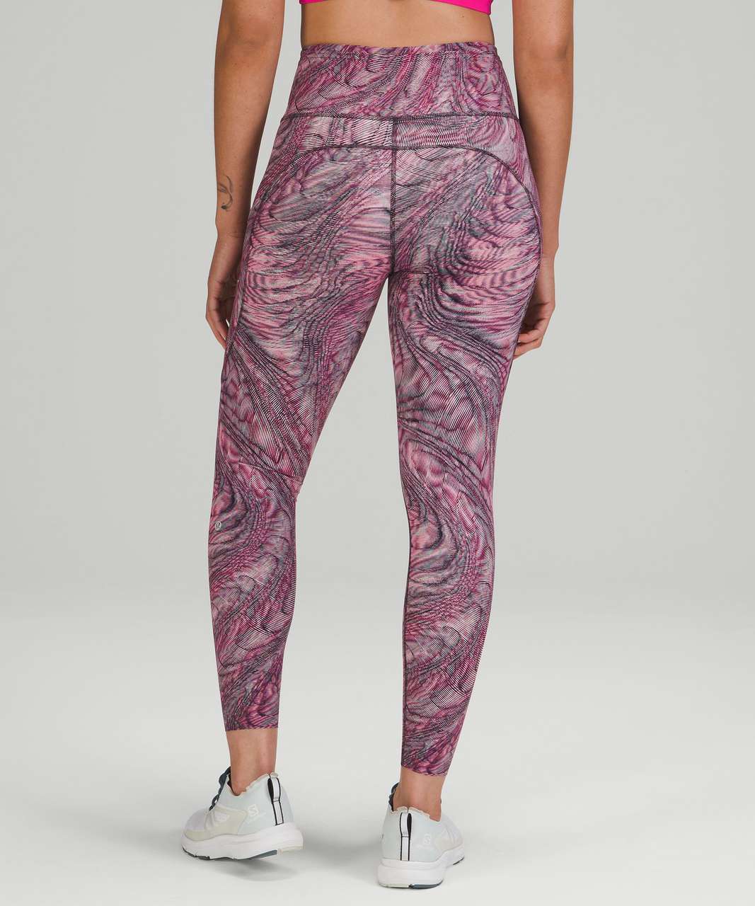 Lululemon Fast and Free High-Rise Reflective Tight 25" *Nulux - Dimensional Sonic Pink Multi