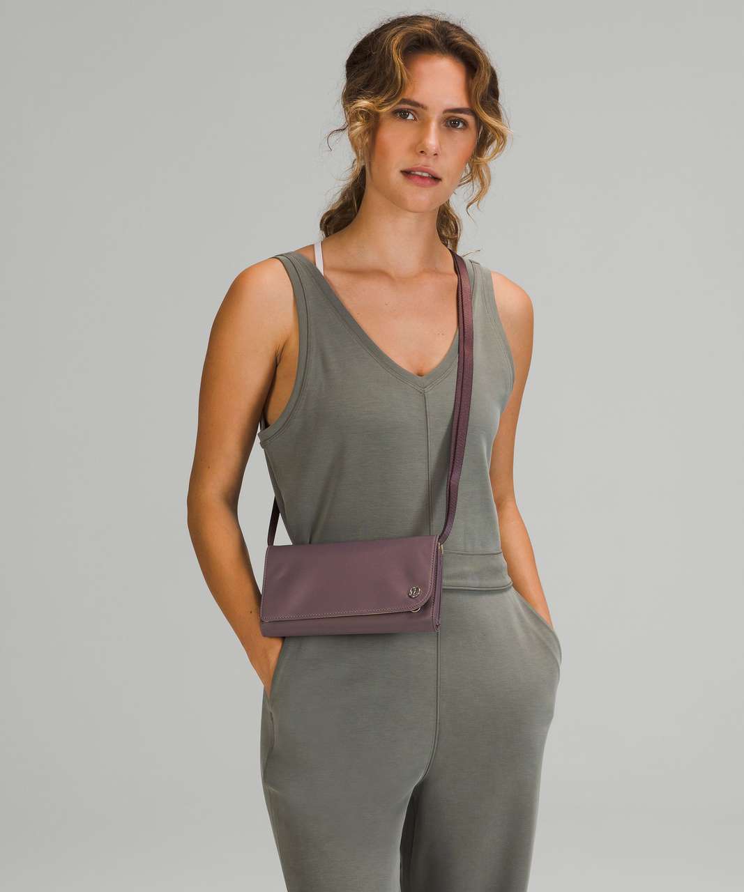 Lululemon Wallet Clutch Crossbody - Lunar Rock / Trench - lulu fanatics