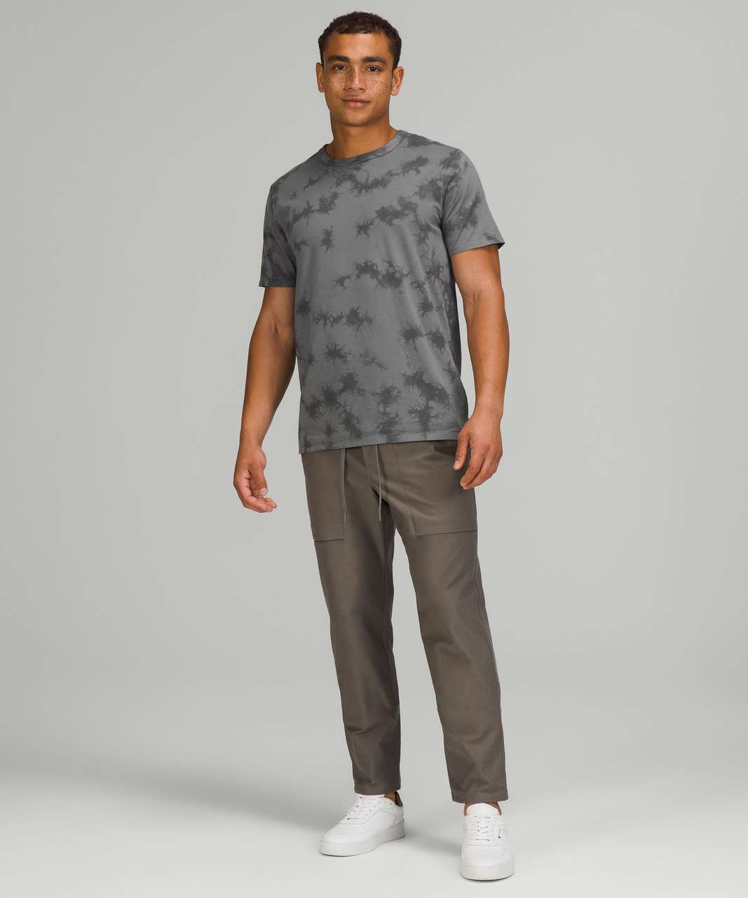 Lululemon The Fundamental T-Shirt - New Tide Shibori Asphalt Grey