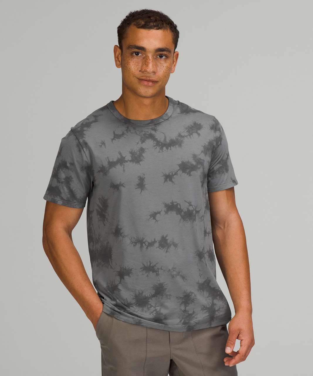 Lululemon The Fundamental T-Shirt - New Tide Shibori Asphalt Grey