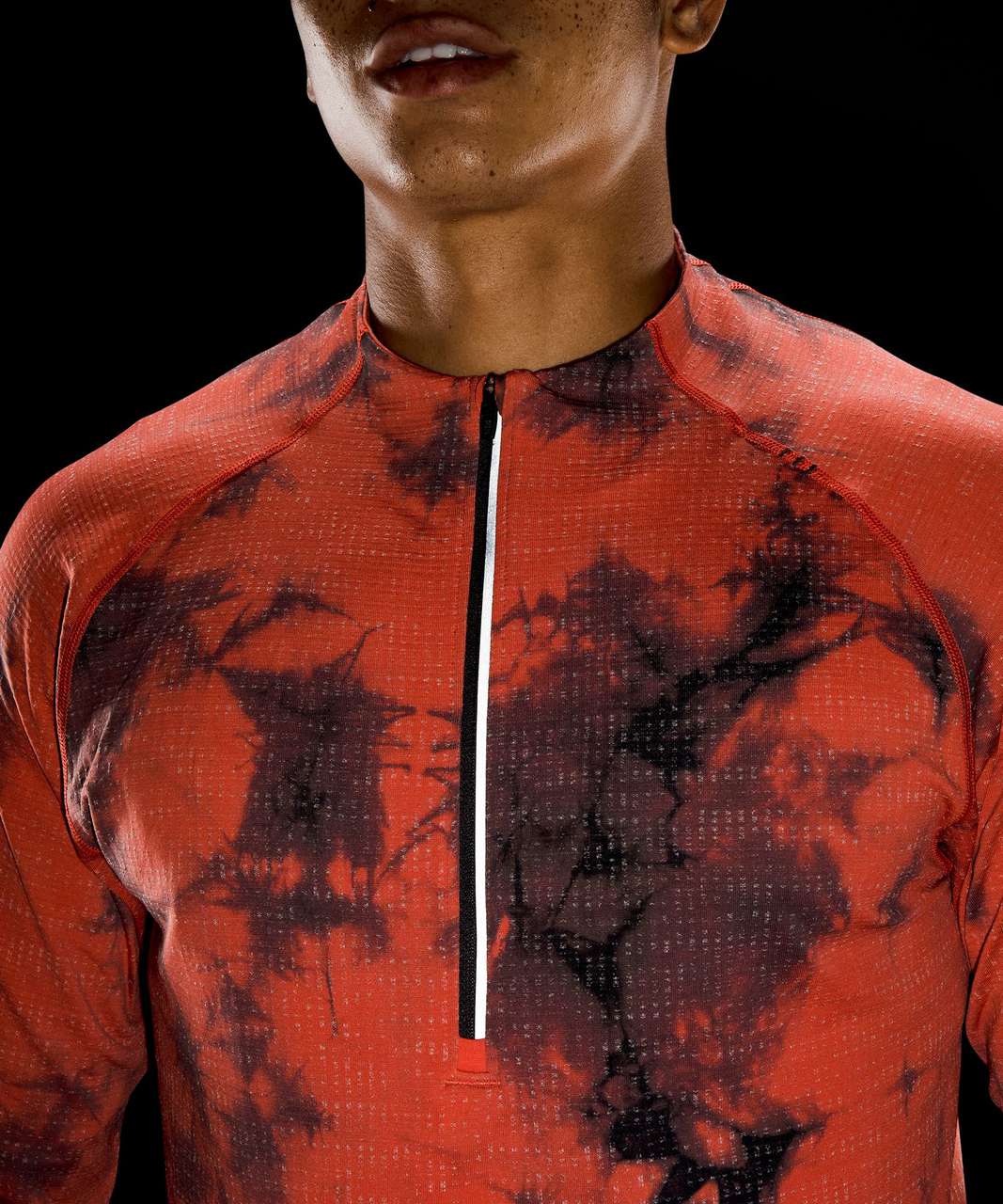 Lululemon Metal Vent Tech Half-Zip 2.0 - Disconnect Marble Dye Autumn Red /  Graphite Grey - lulu fanatics