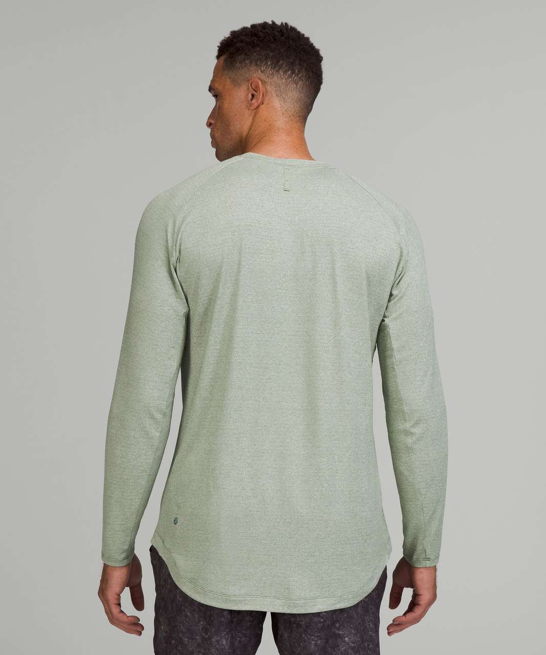 Lululemon Drysense Training Long Sleeve Shirt - Green Twill / White