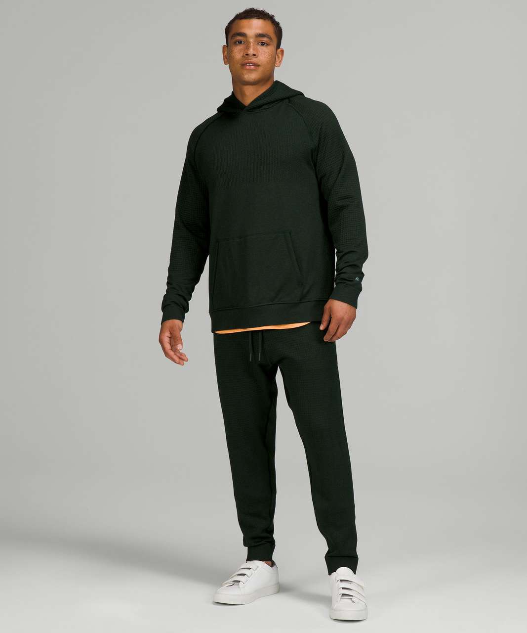 Lululemon Engineered Warmth Half Zip In Rainforest Green/rainforest Green