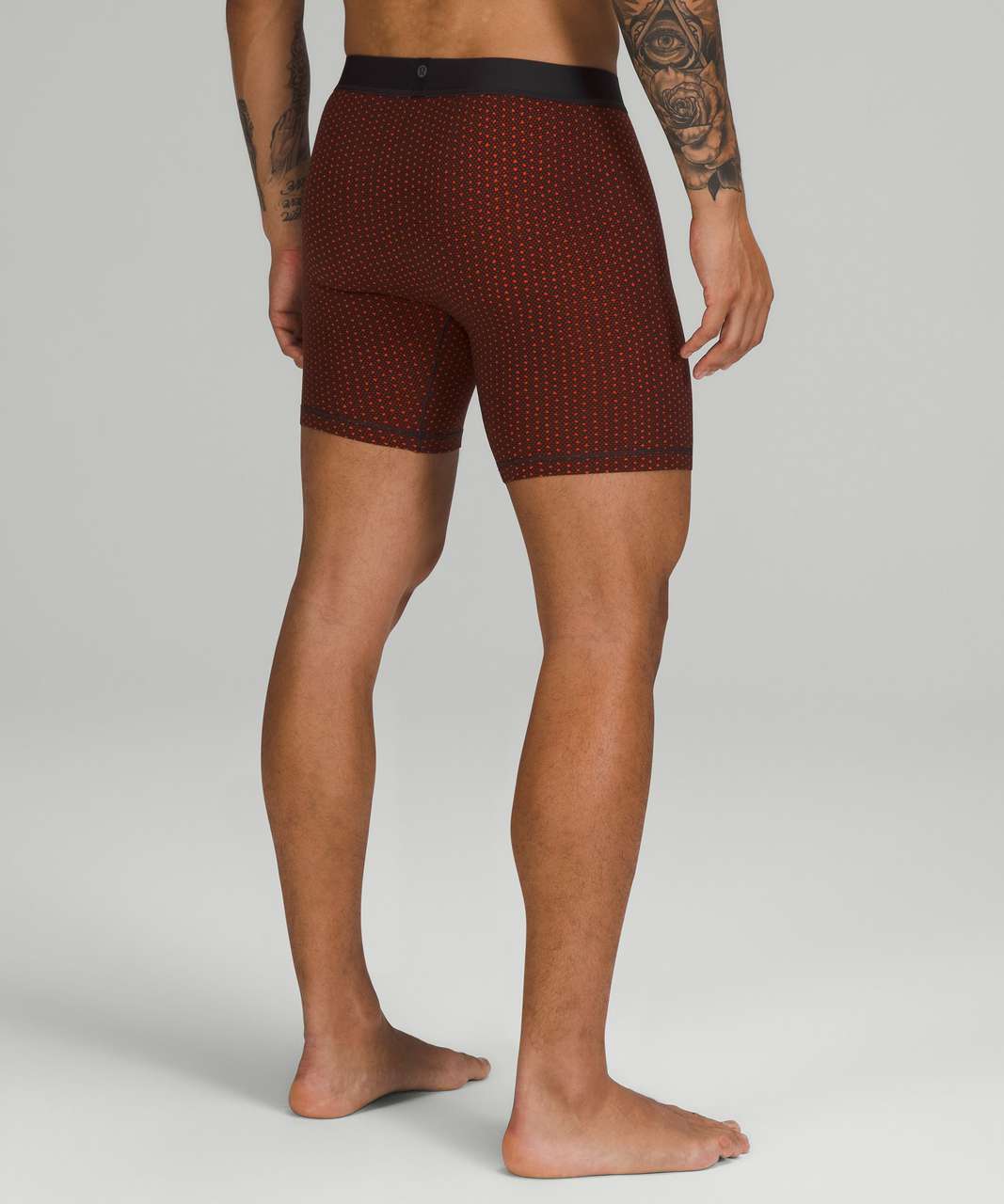 Lululemon Always In Motion Boxer Long Mesh 7" - Doodle Dot Autumn Red Black Granite