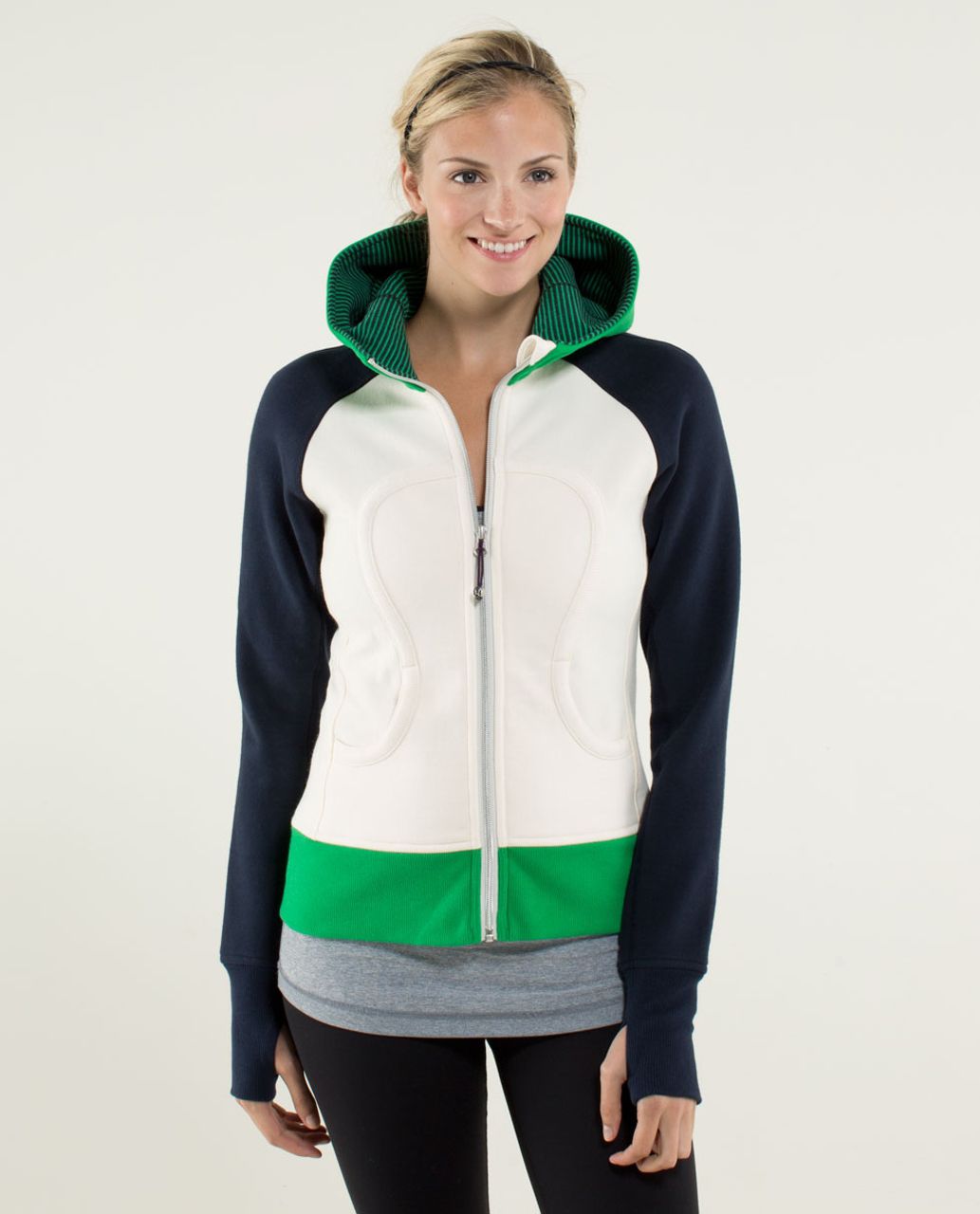 Lululemon Scuba Hoodie *Stretch (Lined Hood) - Angel Wing / Green Bean / Inkwell