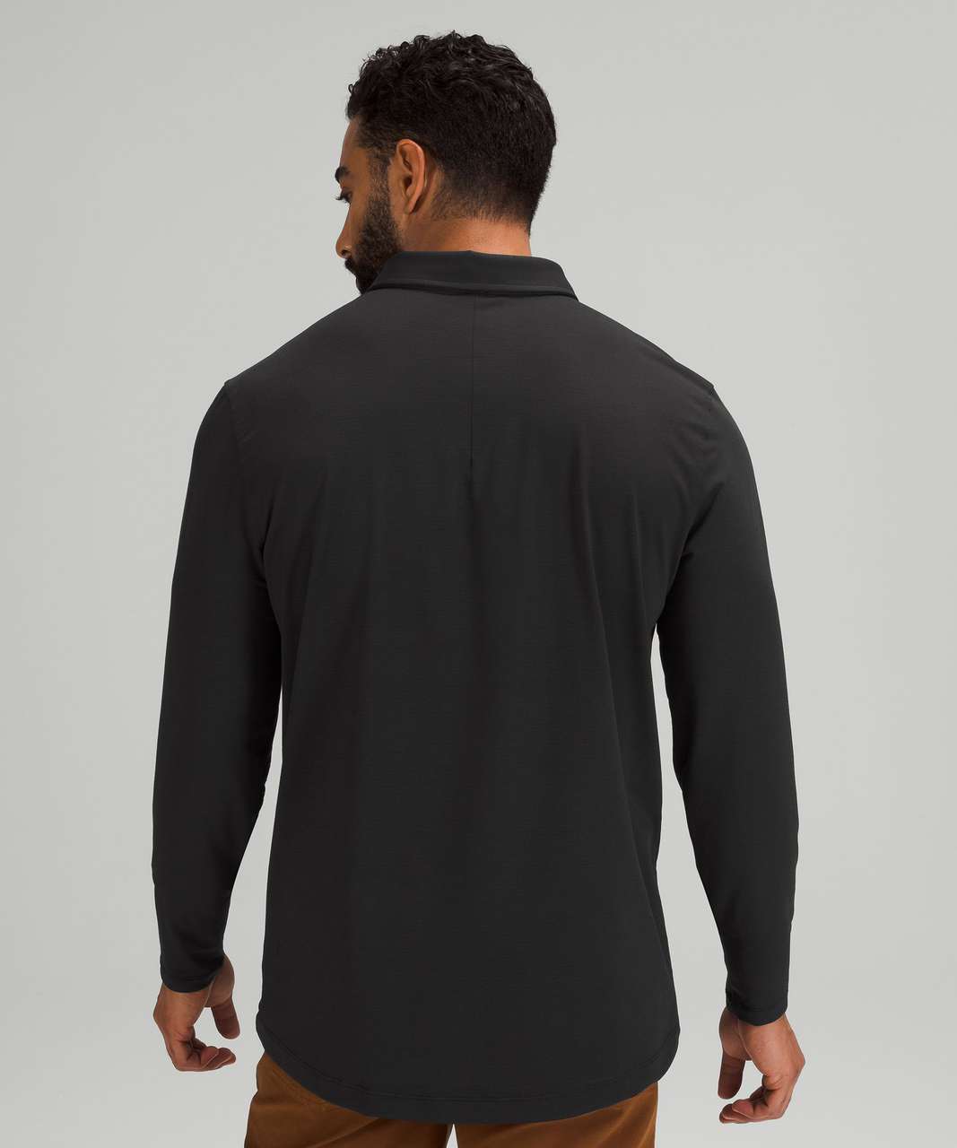 Lululemon Evolution Long Sleeve Polo - Heathered Vapor - lulu fanatics