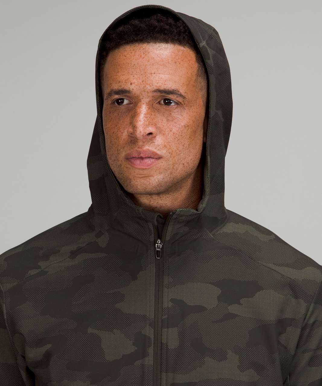 Lululemon Warp Light Packable Jacket - Variegated Camo Max Rosemary Green Dark Olive