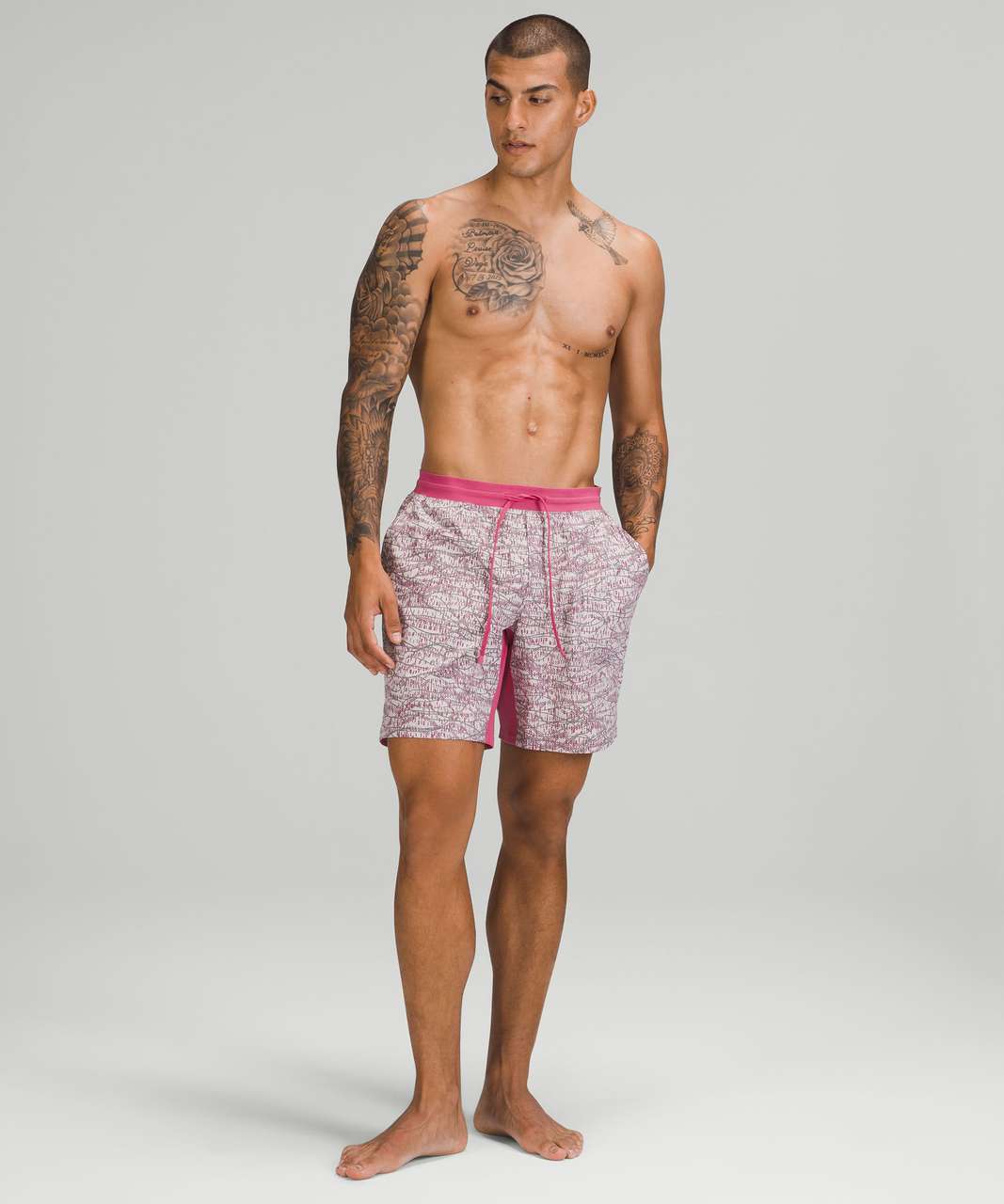 Lululemon Active Swim Short 8" - Electron Pink Lychee Multi