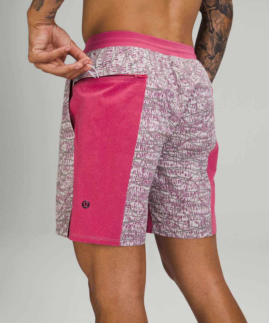 Lululemon Active Swim Short 8" - Electron Pink Lychee Multi