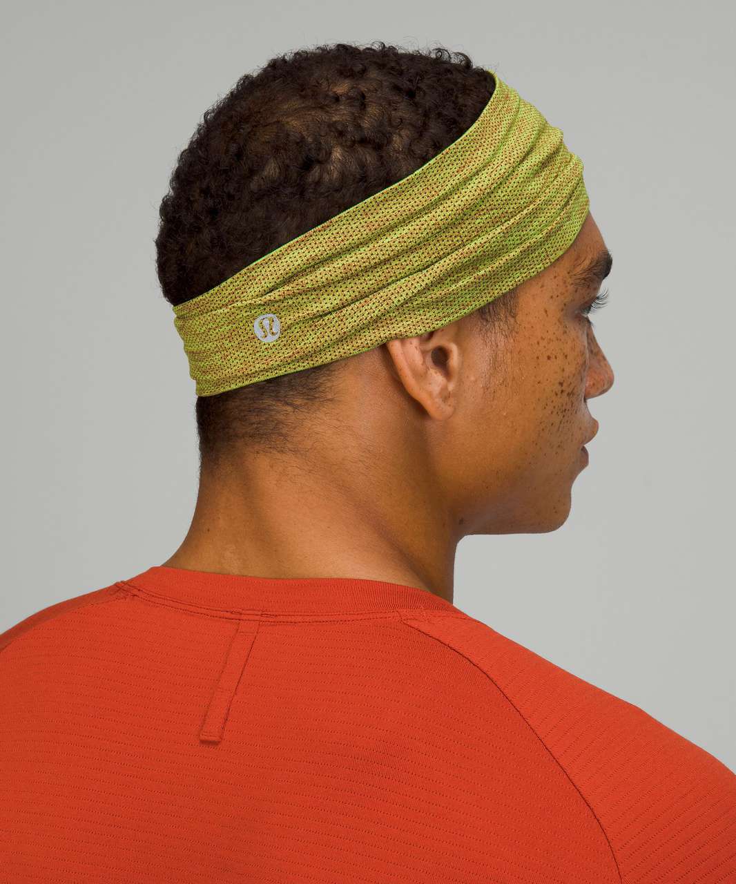 Lululemon Metal Vent Tech Headband - Mulled Wine / Highlight Yellow