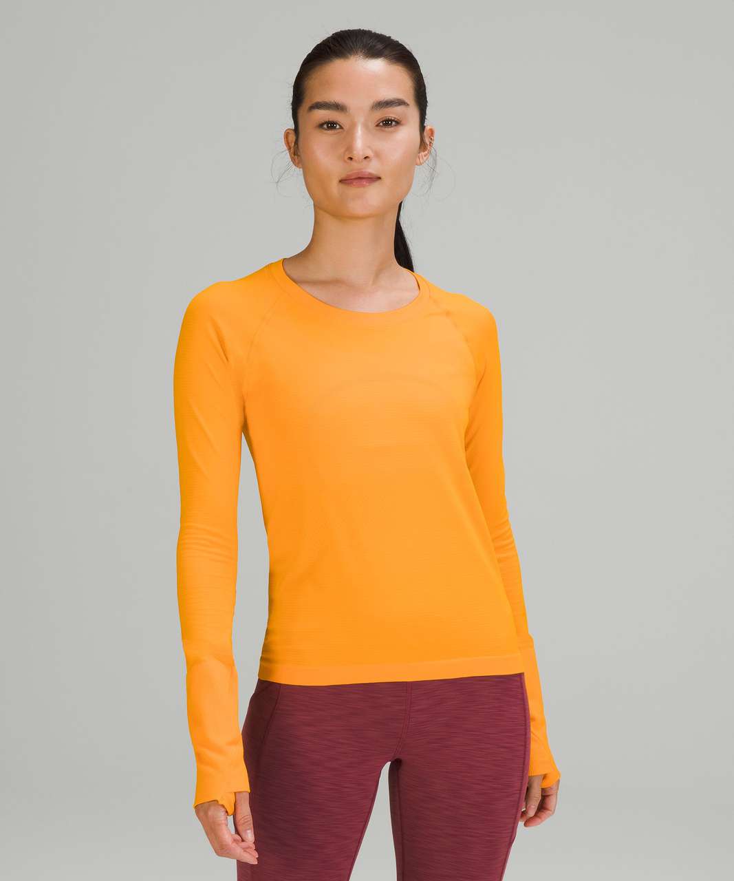 Lululemon Swiftly Tech Long Sleeve Shirt 2.0 *Race Length - Clementine / Clementine