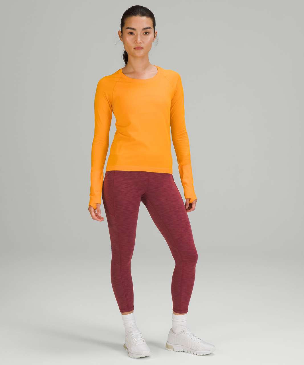 Lululemon Swiftly Tech Long Sleeve Shirt 2.0 *Race Length - Clementine / Clementine