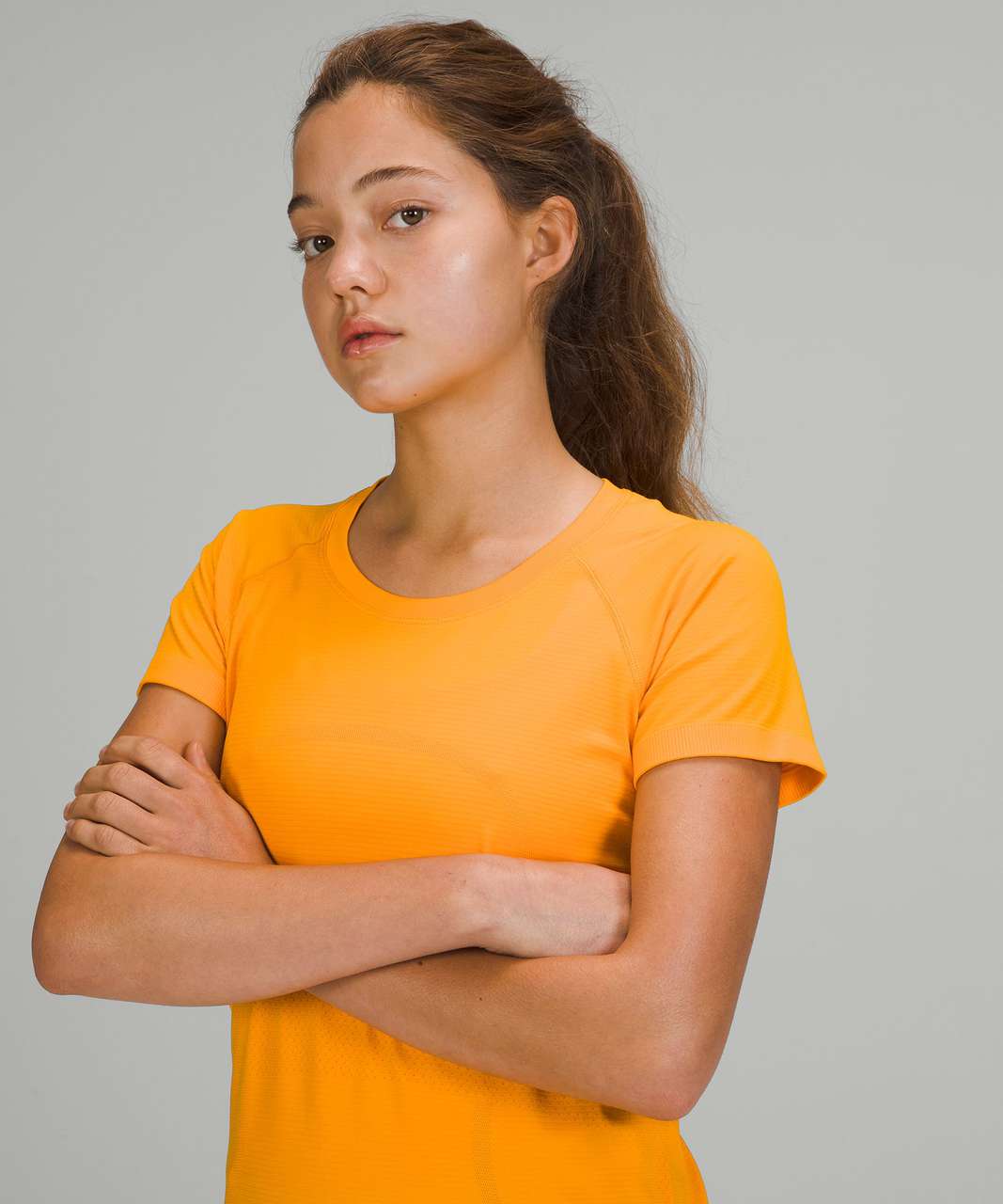 Lululemon Swiftly Tech Short Sleeve Shirt 2.0 - Clementine / Clementine -  lulu fanatics