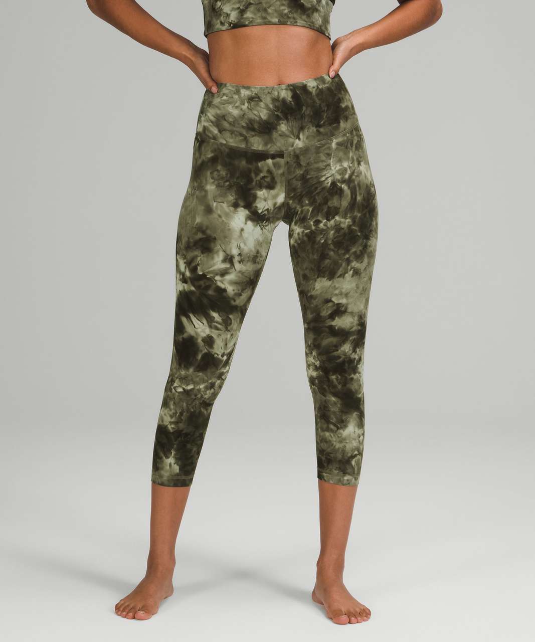 Lululemon Align High-Rise Crop 23 - Diamond Dye Light Sage Medium Olive -  lulu fanatics