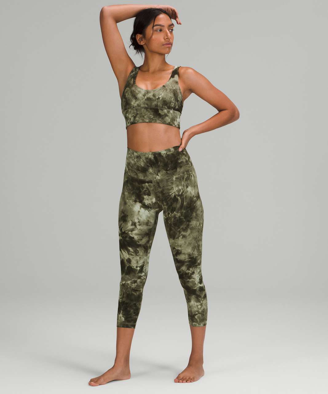 Lululemon Align High-Rise Crop 23 - Diamond Dye Light Sage Medium Olive -  lulu fanatics