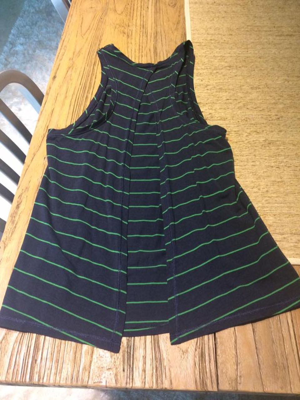 Lululemon All Tied Up Tank - Inkwell / Green Bean Slalom Stripe