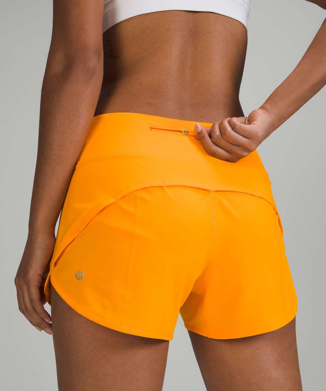 Lululemon Speed Up Mid-Rise Lined Short 4" - Clementine