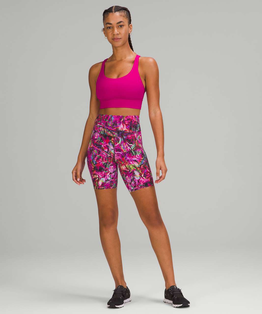 Lululemon Base Pace High-Rise Short 8" - Hyper Flow Pink Multi