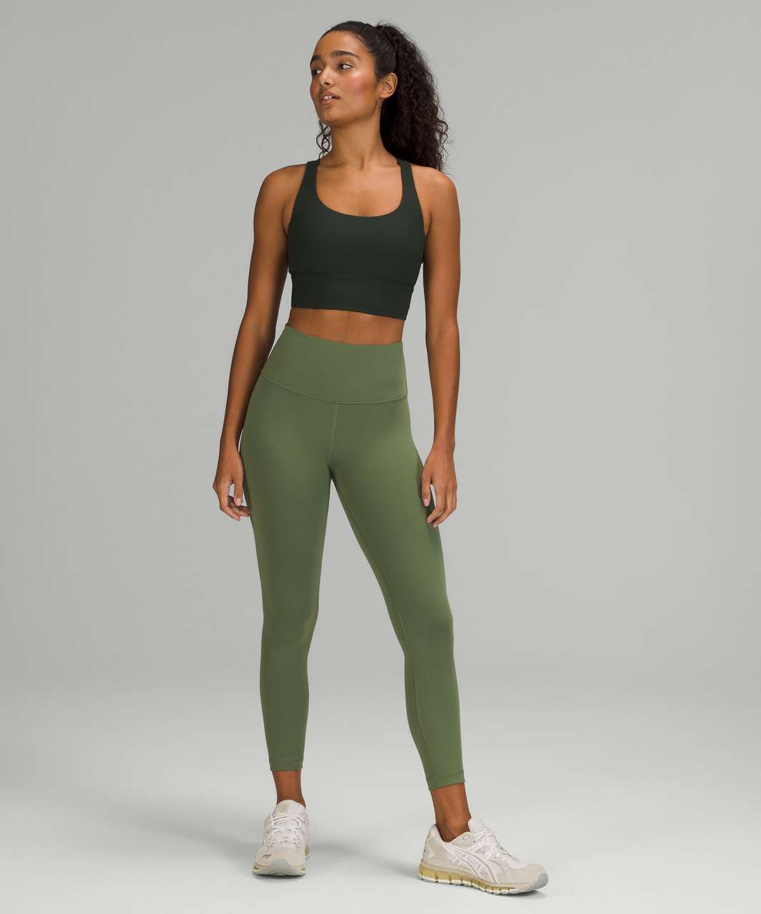 Rainforest Green ( High Support Energy bra & Align 23” ) Vs Smoked Spruce (  WT LL & Instill 25”) : r/lululemon