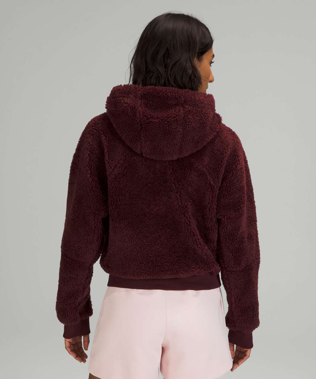 Lululemon Scuba Oversized 1/2 Zip Hoodie - Red Merlot - lulu fanatics