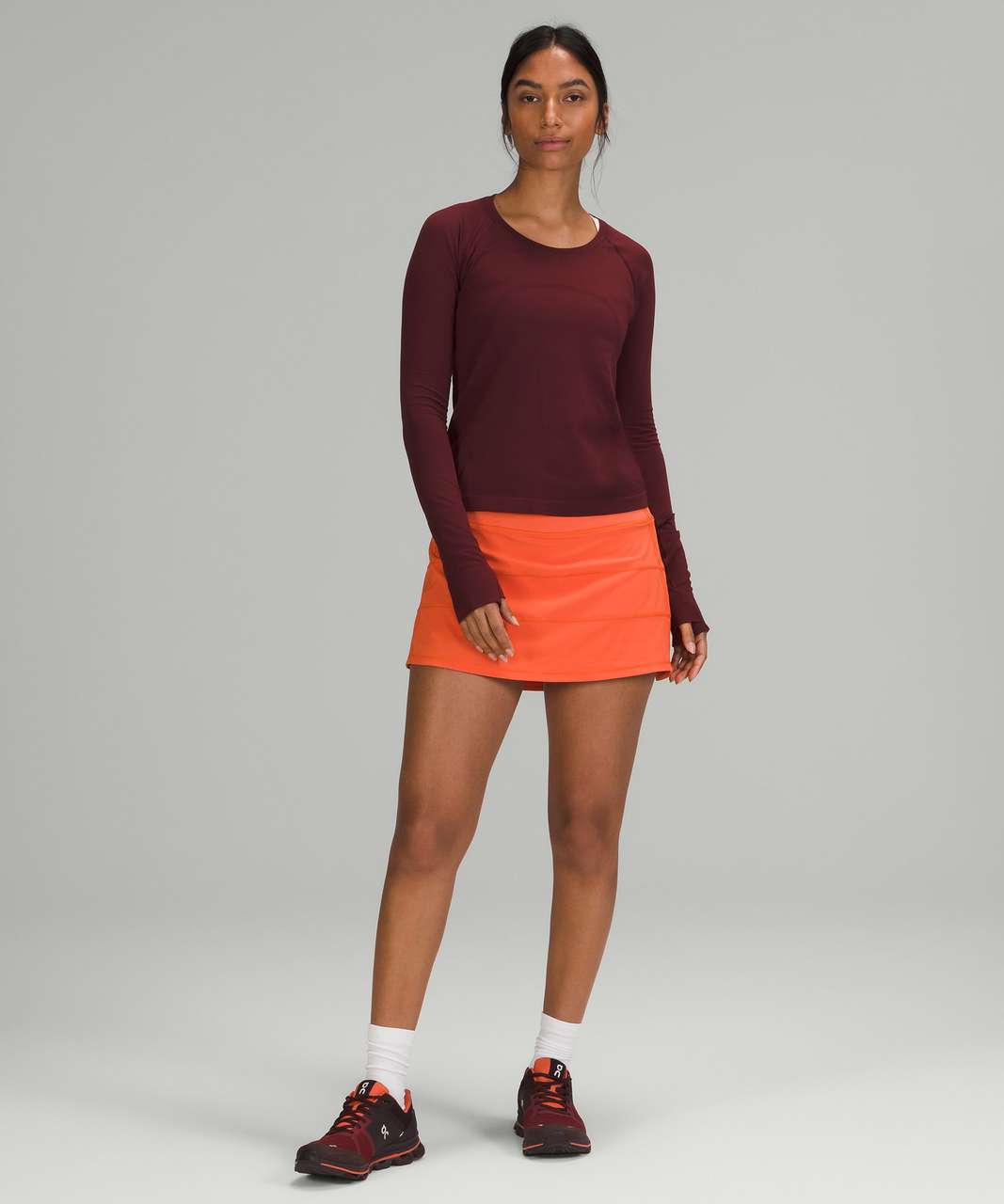 Lululemon Pace Rival Mid-Rise Skirt - Warm Coral