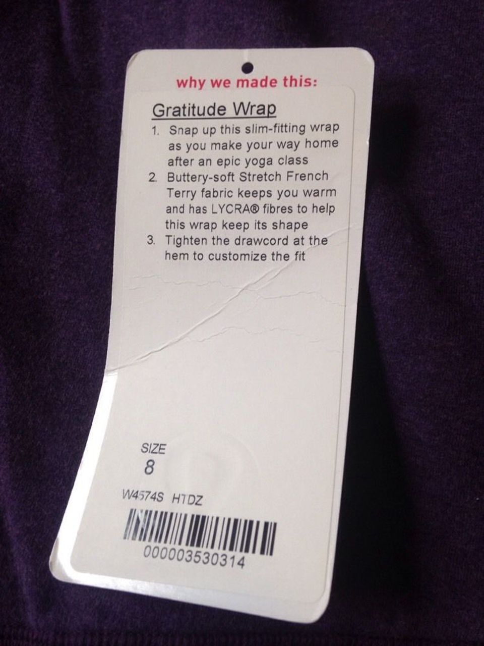 Lululemon Gratitude Wrap - Heathered Deep Zinfandel