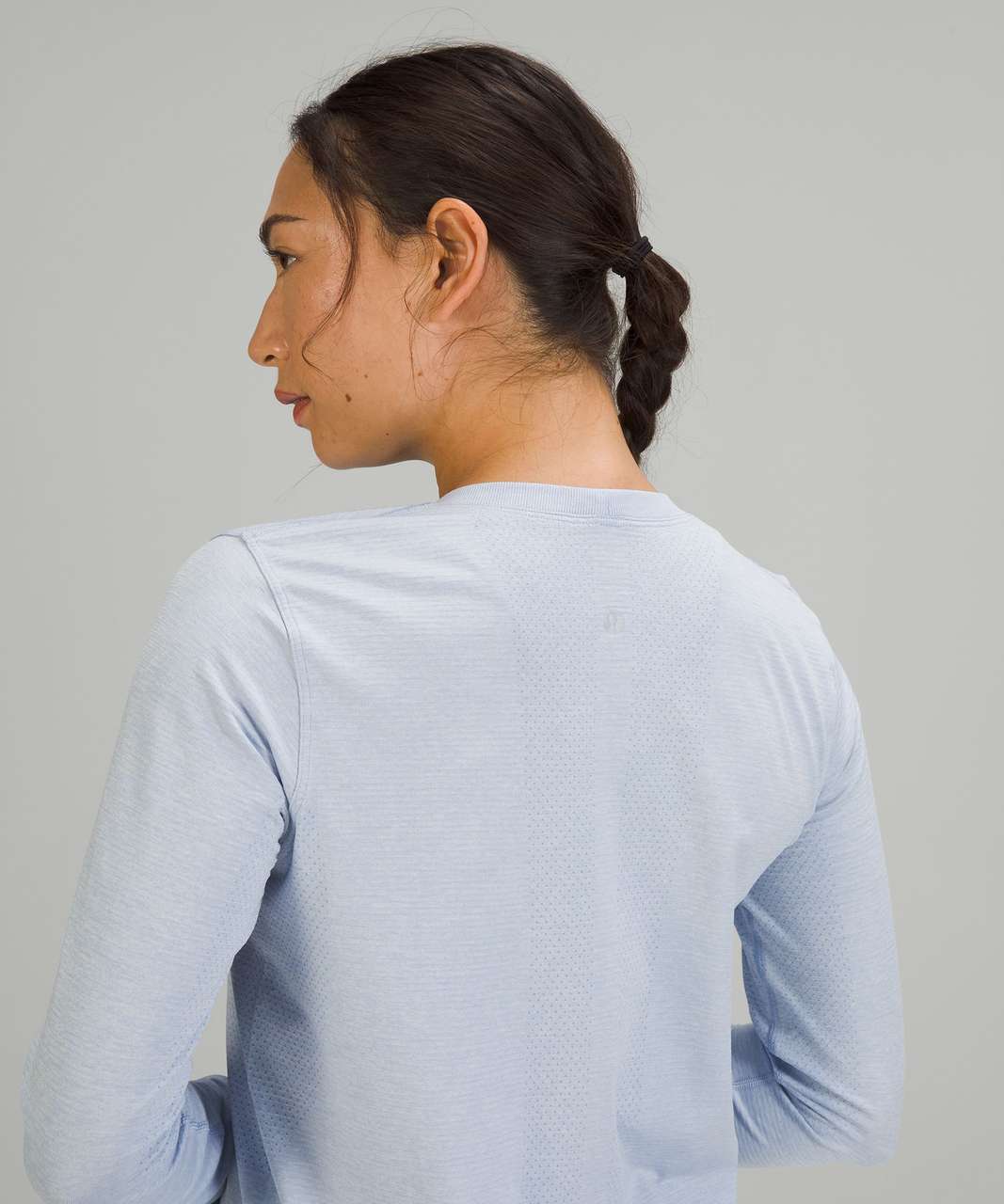 Lululemon Swiftly Breathe Long Sleeve - Blue Linen / White - lulu