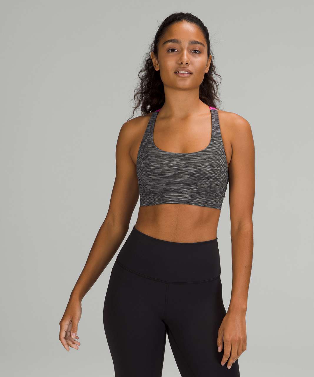 Lululemon Energy Bra Adjustable *Medium Support, B–D Cups - Wee Are From  Space Dark Carbon Ice Grey / Pow Pink - lulu fanatics