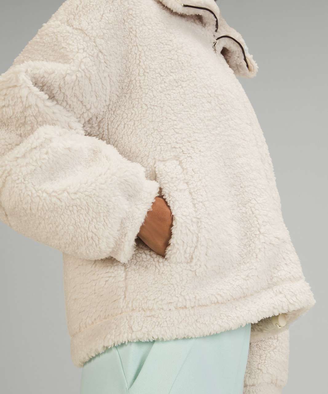 LULULEMON Ivory White Cream Fleece Zip Up Jacket Size 12 – Style Exchange  Boutique PGH