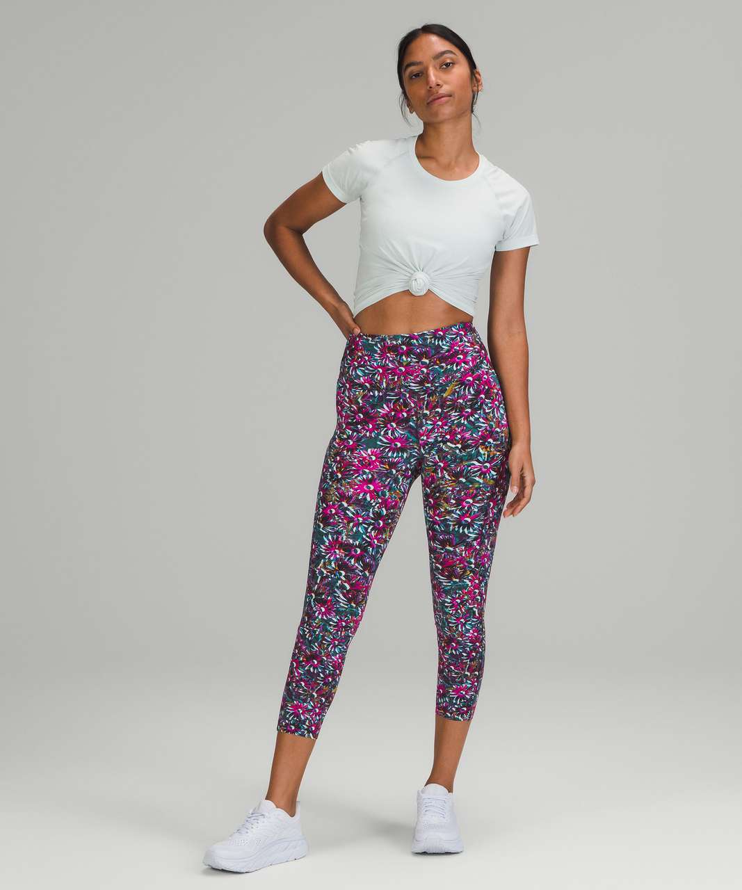 Lululemon Base Pace High-Rise Crop 23" - Floral Electric Multi