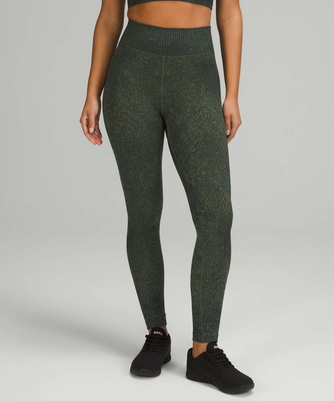 Lululemon Ebb to Train Super-High-Rise Tight 25 - Pattern Mix Rainforest  Green / Green Twill - lulu fanatics