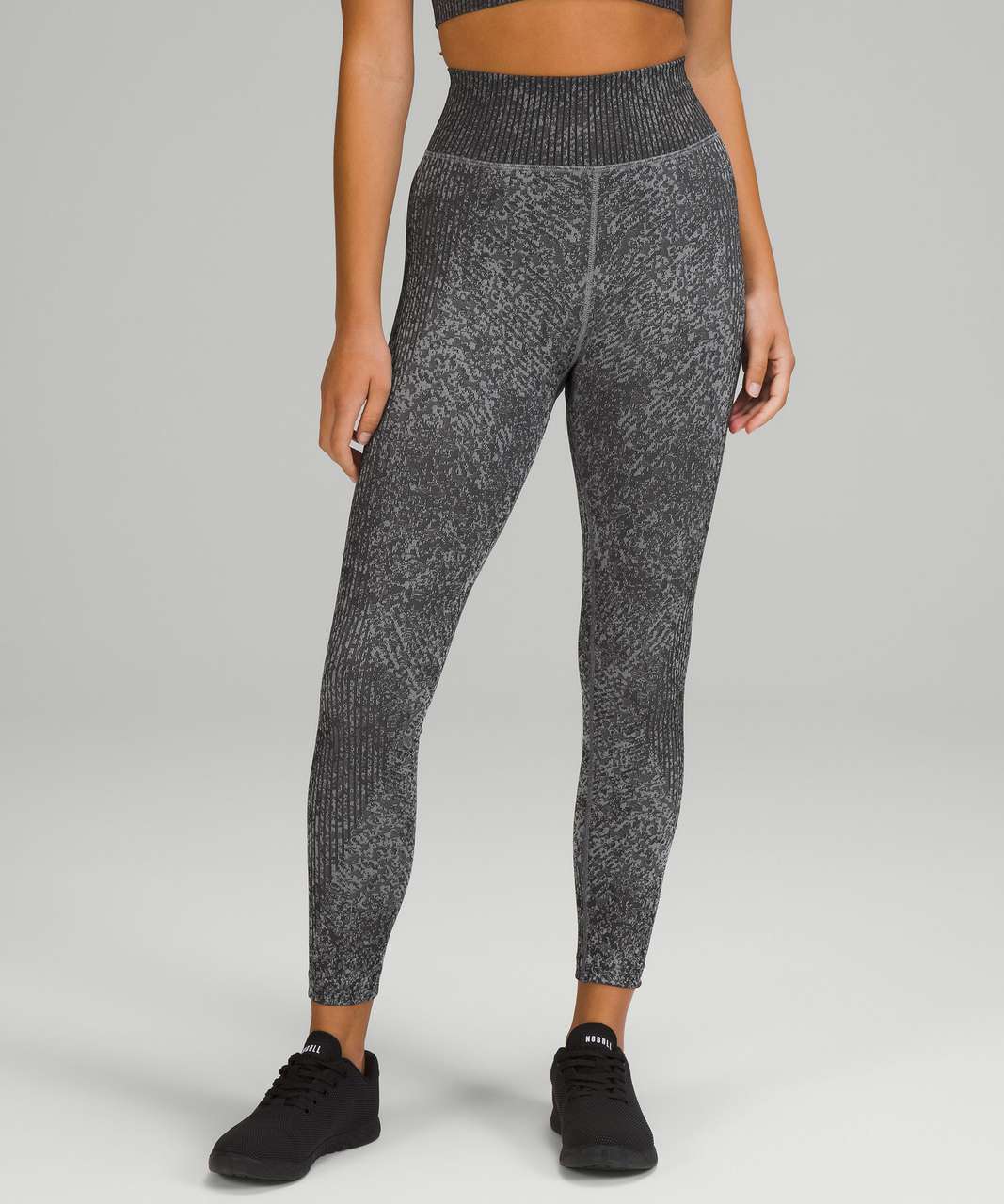 Lululemon Ebb to Train Super-High-Rise Tight 25" - Pattern Mixing Black / Rhino Grey