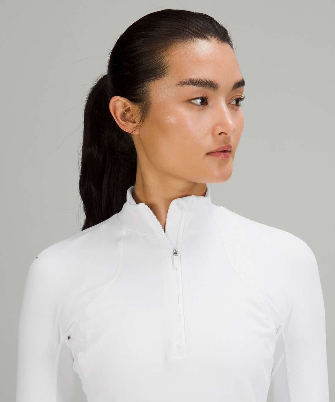 Lululemon Its Rulu Run Half Zip - White - lulu fanatics