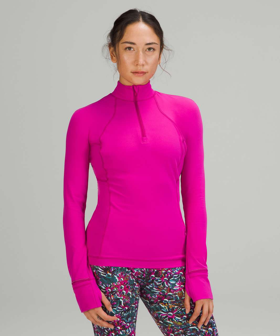 Lululemon La Keyhole Reversible Long Sleeve In Ripened Raspberry