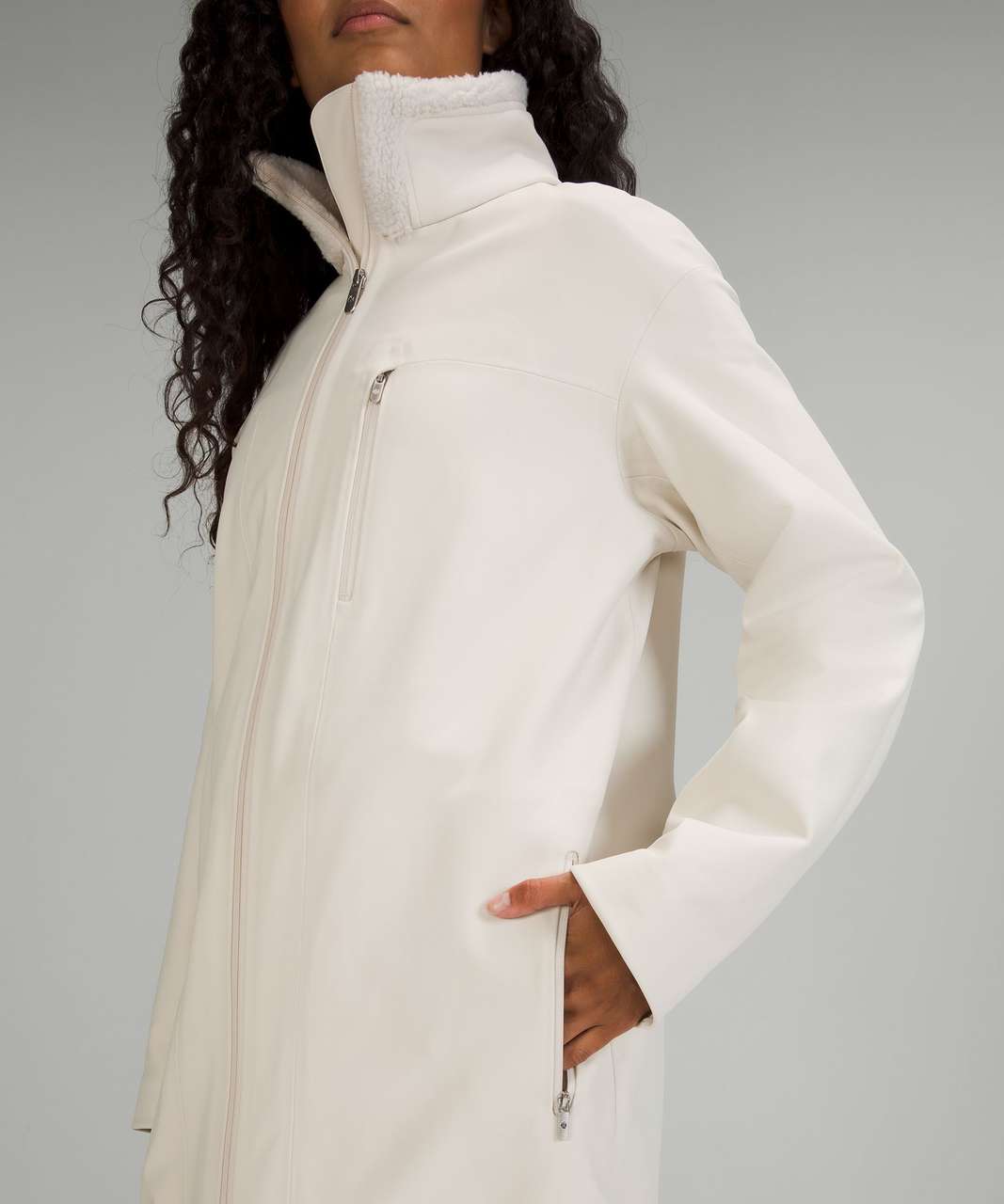 Lululemon RepelShell Long Jacket - White Opal