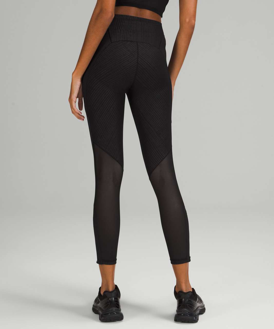 Lululemon lab High Rise Run Tight 25" - Disrupt Grid Emboss Black