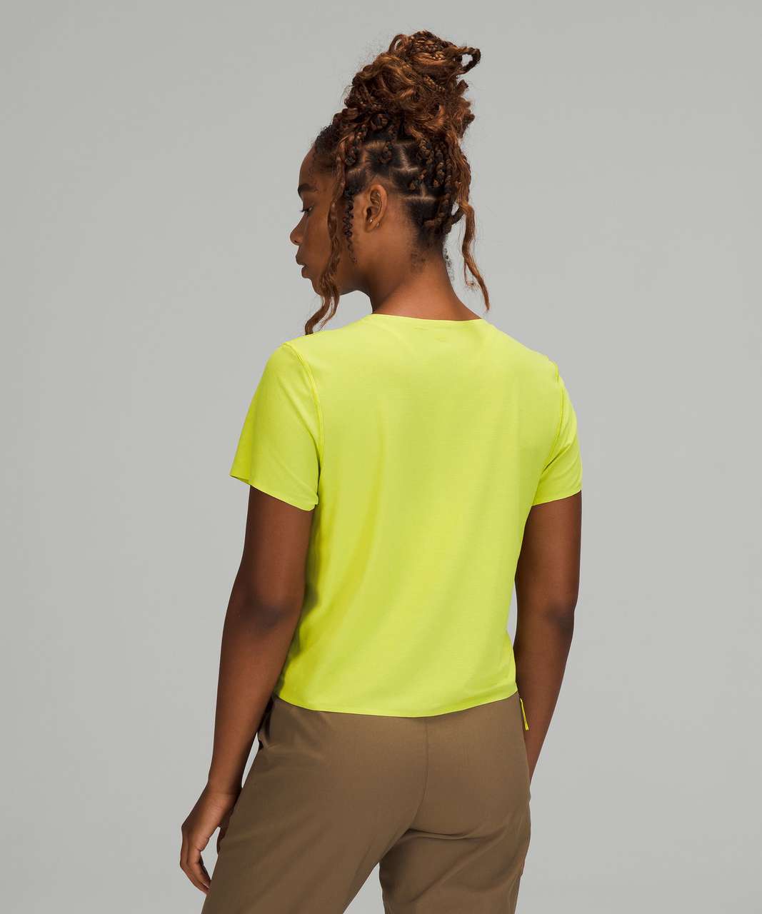 Lululemon lululemon lab Cropped Train T-Shirt - Yellow Serpentine