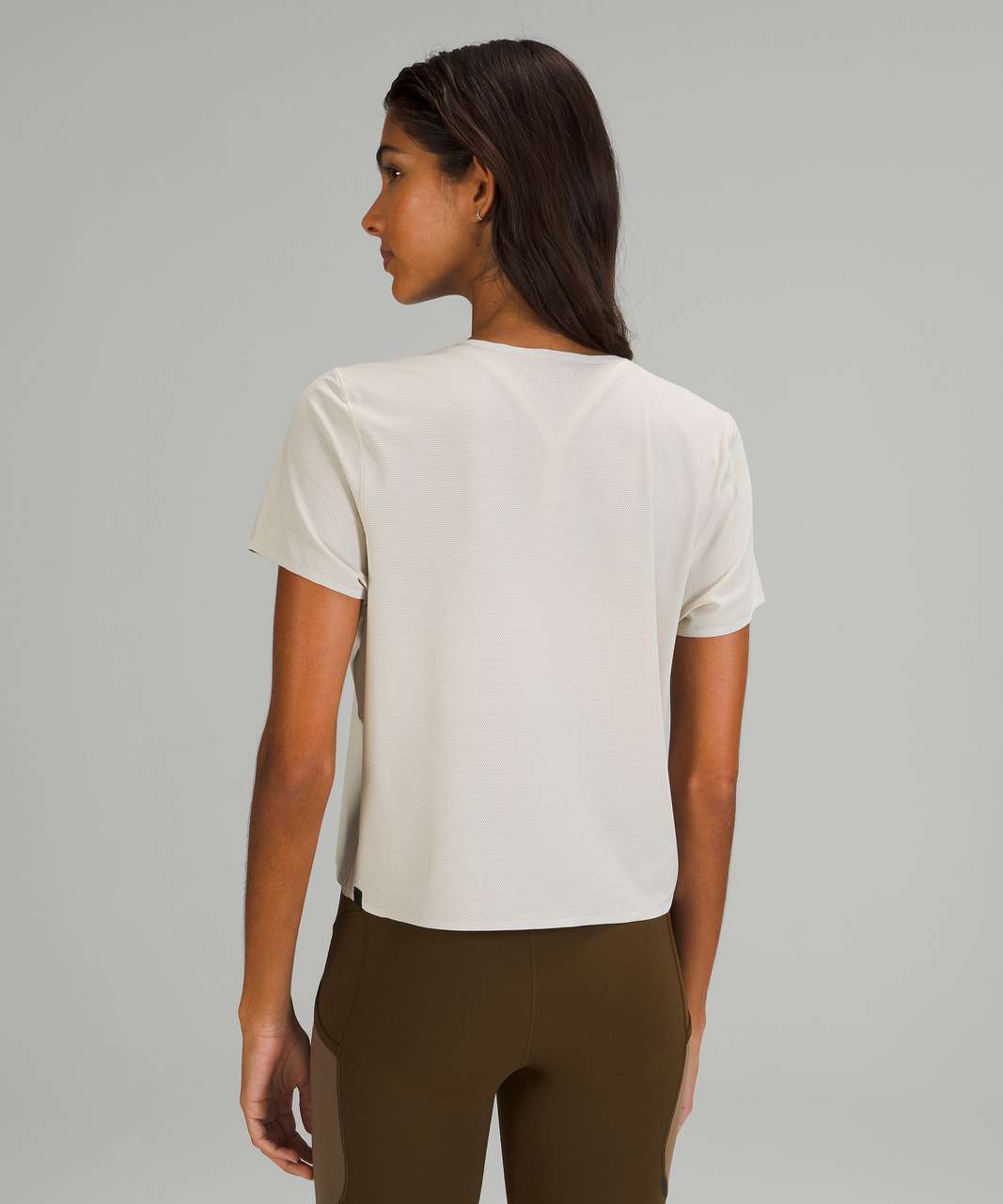 Lululemon lab Cropped Train T-Shirt - Natural Ivory