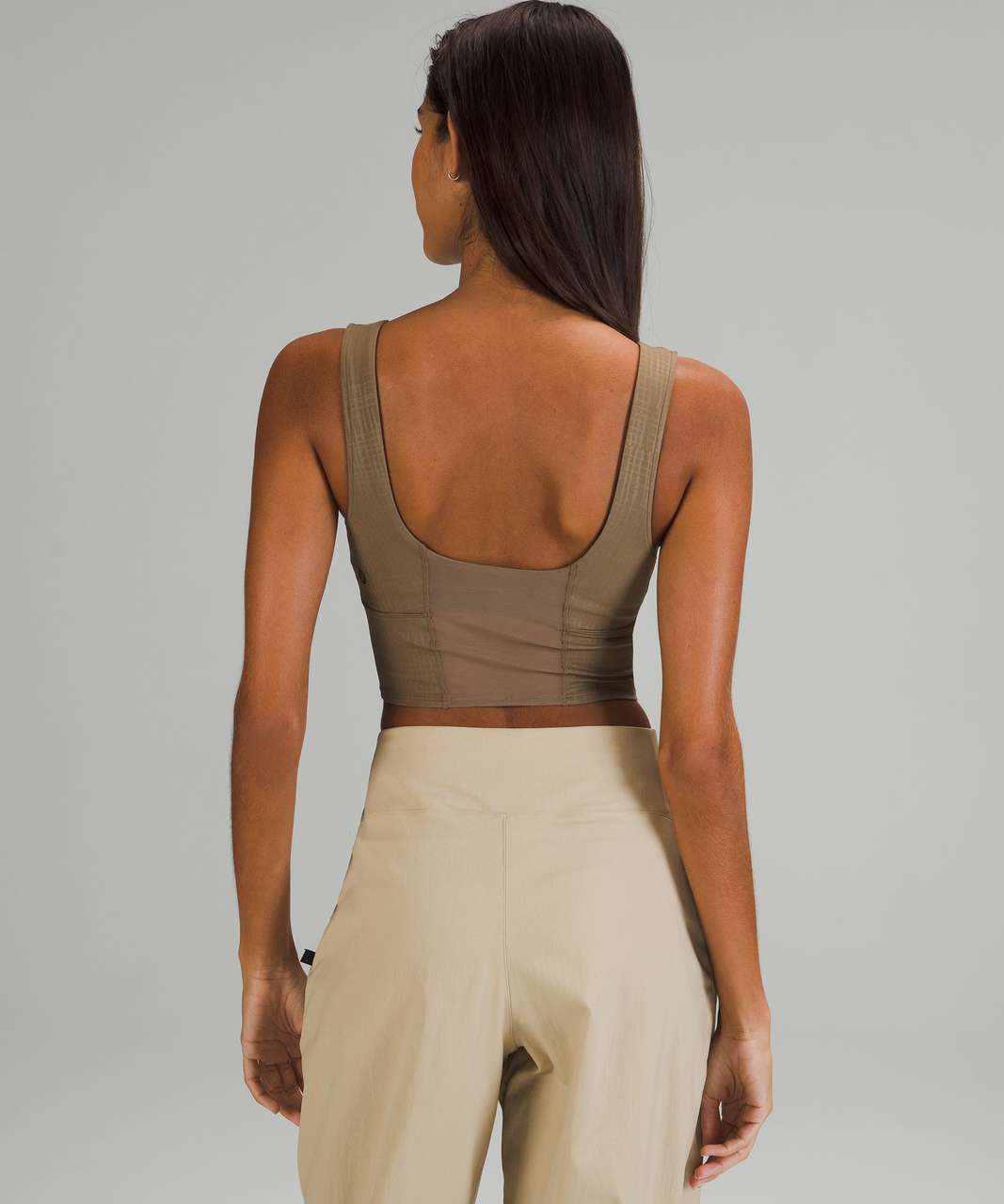 Lululemon lululemon lab Studio Cropped Tank Top - Disrupt Grid Emboss Frontier