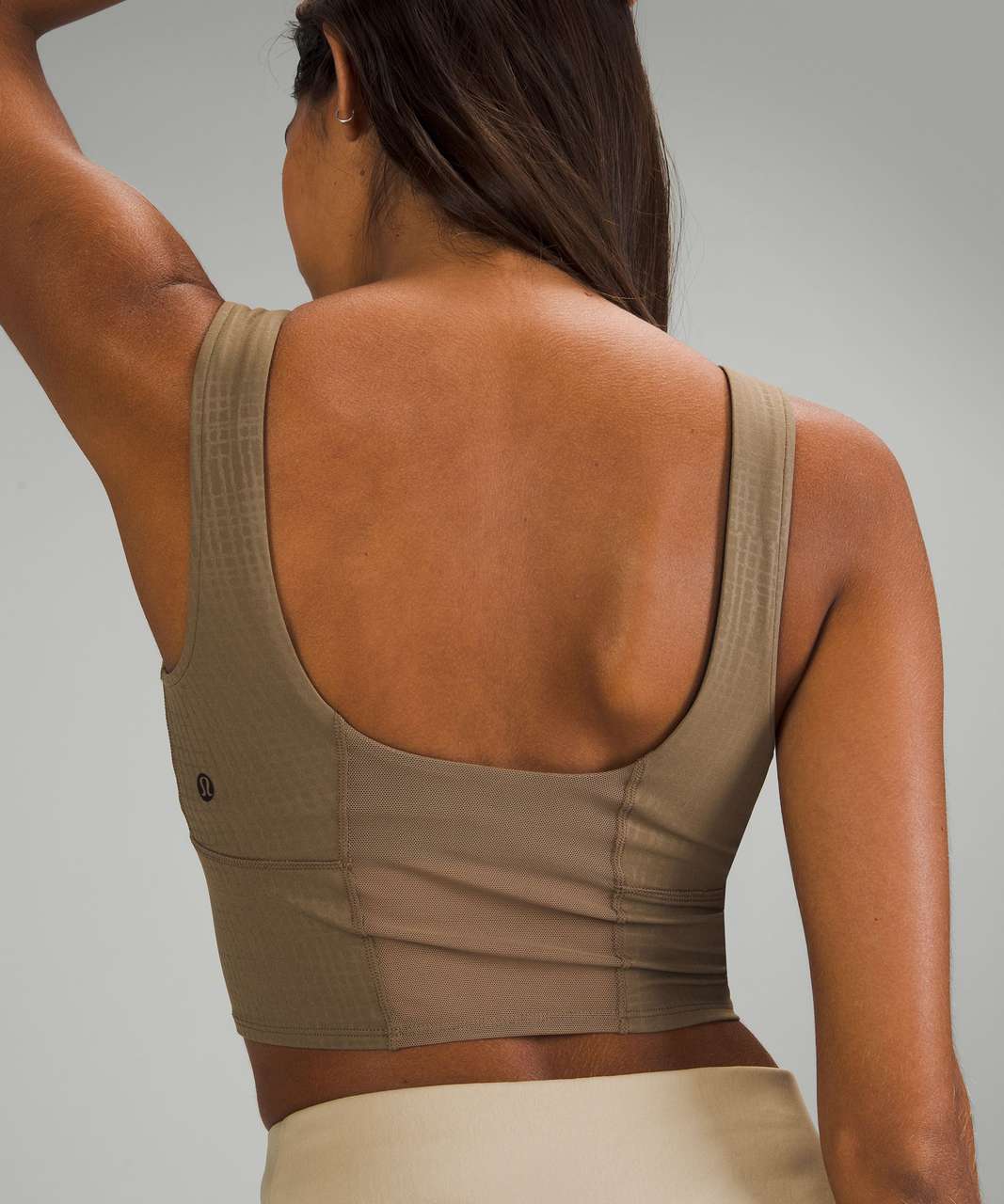 Lululemon lululemon lab Studio Cropped Tank Top - Disrupt Grid Emboss Frontier