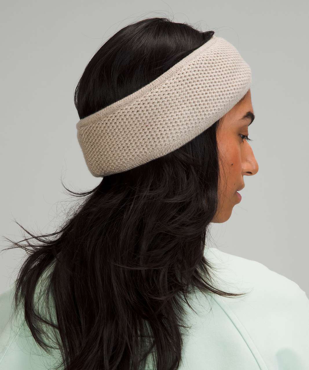 Lululemon Fleece-Lined Knit Ear Warmer - Heathered Raw Linen - lulu fanatics