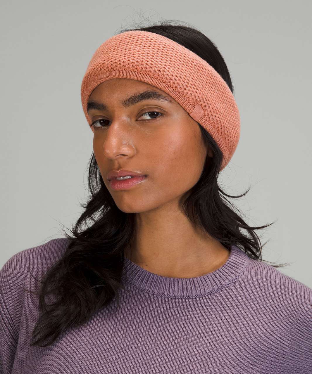 Lululemon Fleece-Lined Knit Ear Warmer - Heathered Pink Savannah