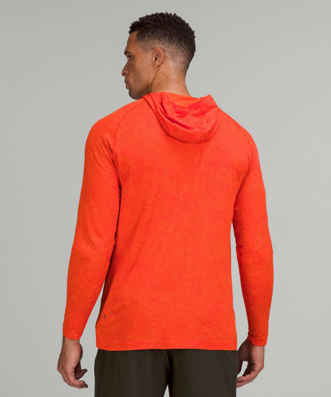 Lululemon Metal Vent Tech Hoodie 2.0 - Ripple Wave Clementine / Autumn Red