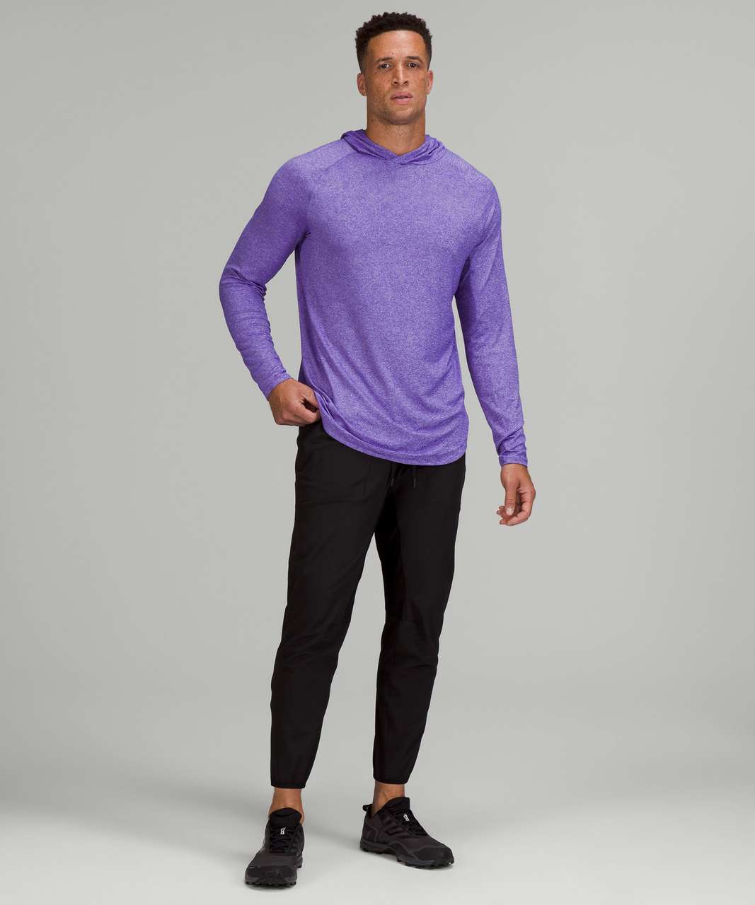 Lululemon Drysense Training Hoodie - Petrol Purple / White