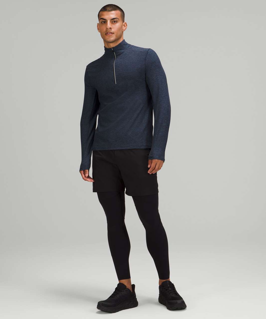 Lululemon Surge Warm Full Zip - Heathered True Navy/black